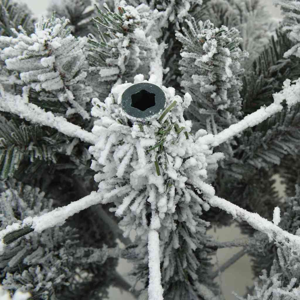 Künstlicher Scharnier-Weihnachtsbaum schneebedeckt Weiß 150 cm