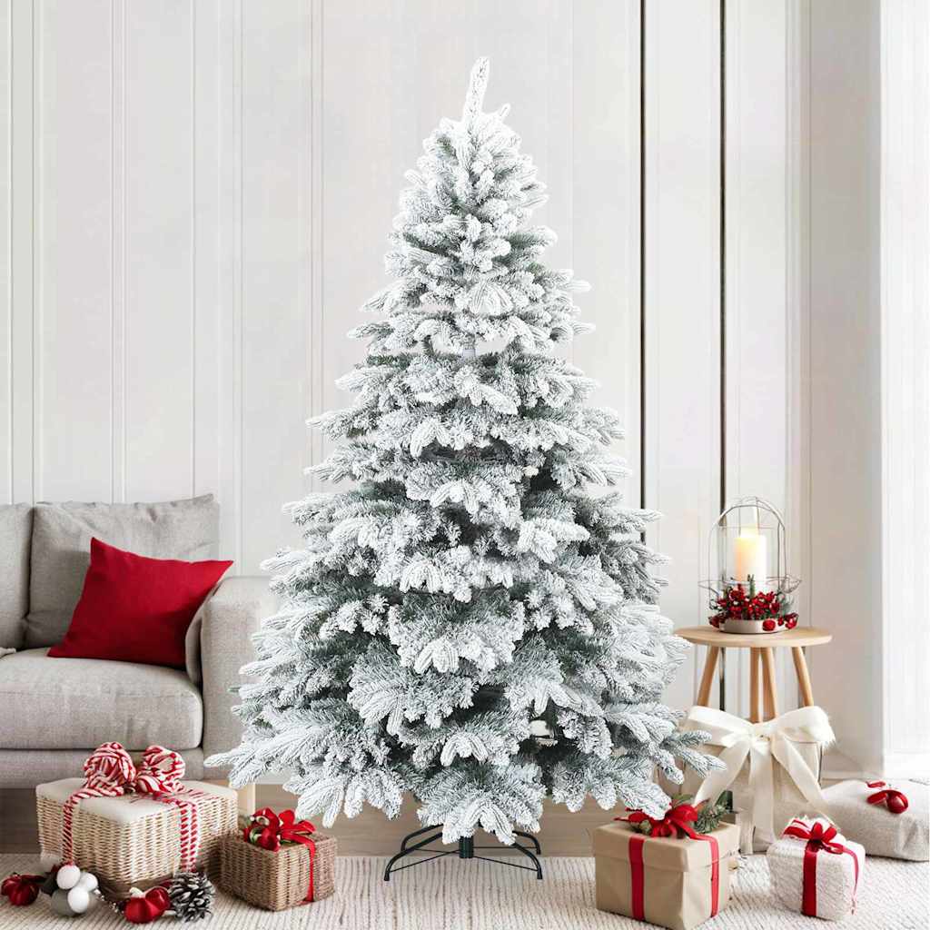 Künstlicher Scharnier-Weihnachtsbaum schneebedeckt