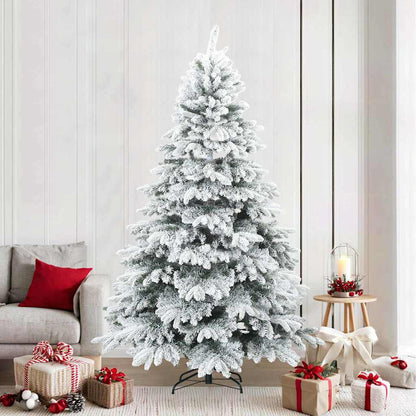 Künstlicher Scharnier-Weihnachtsbaum schneebedeckt