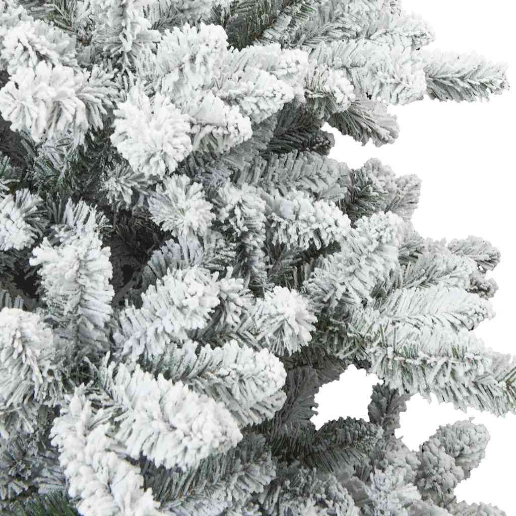 Künstlicher Scharnier-Weihnachtsbaum schneebedeckt Weiß 150 cm
