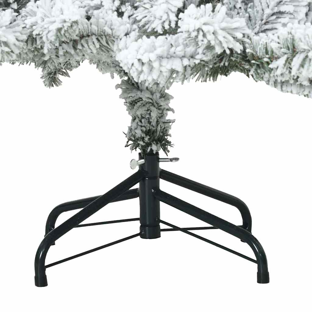Künstlicher Scharnier-Weihnachtsbaum schneebedeckt Weiß 150 cm
