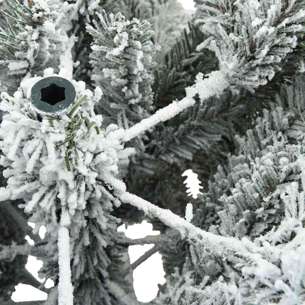 Künstlicher Scharnier-Weihnachtsbaum schneebedeckt Weiß 150 cm
