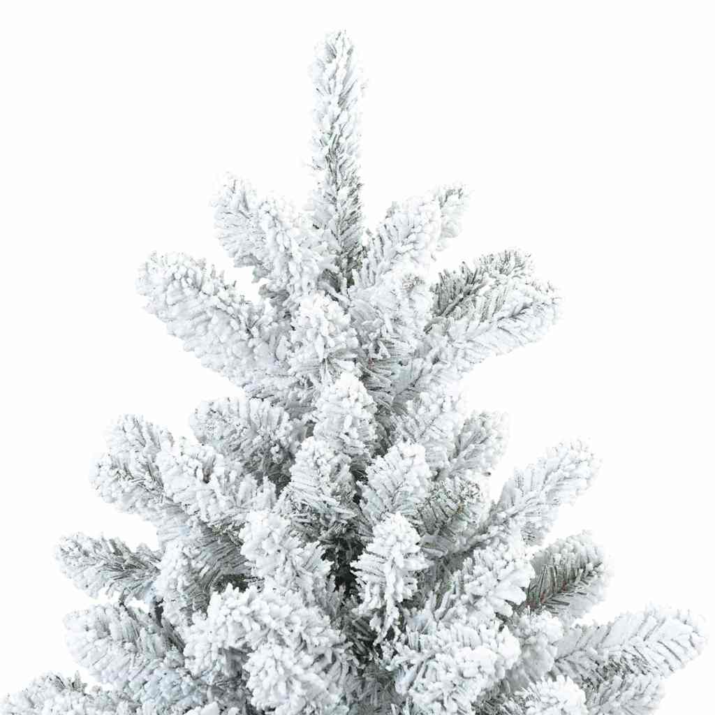 Künstlicher Scharnier-Weihnachtsbaum schneebedeckt Weiß 180 cm
