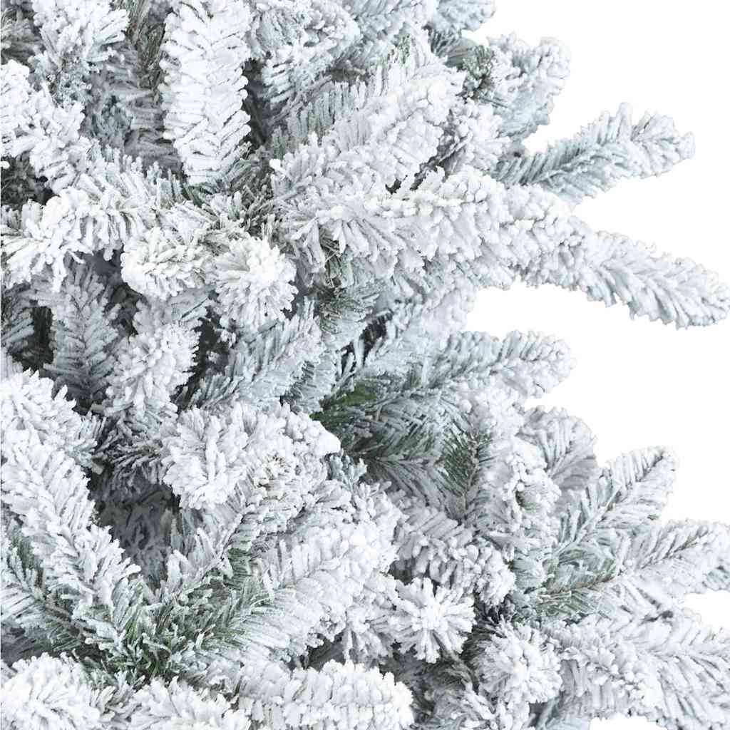 Künstlicher Scharnier-Weihnachtsbaum schneebedeckt Weiß 210 cm