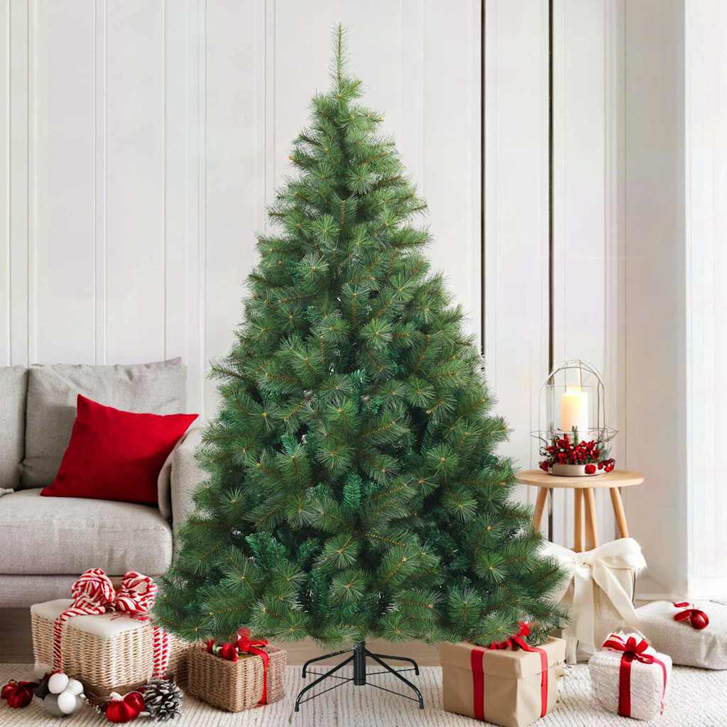 Künstlicher klappbarer Weihnachtsbaum Grün 180 cm PVC, Stahl