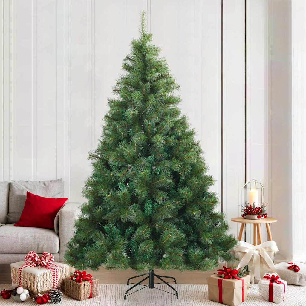 Künstlicher klappbarer Weihnachtsbaum Grün 210 cm PVC