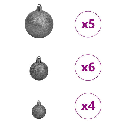 Künstlicher vorbeleuchteter Weihnachtsbaum Rosa 150 cm PVC