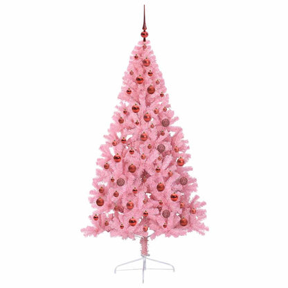Künstlicher vorbeleuchteter Weihnachtsbaum Rosa 180 cm PVC