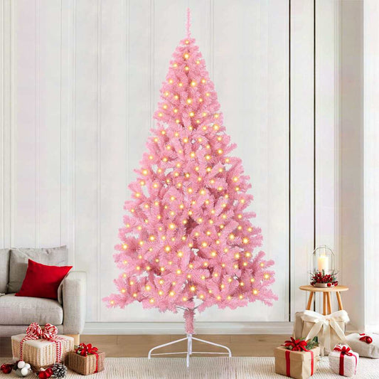 Weihnachtsbaum mit dekorativen Saitenlichtern Rosa 240 cm