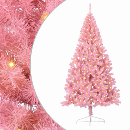 Künstlicher vorbeleuchteter Weihnachtsbaum Rosa 240 cm PVC