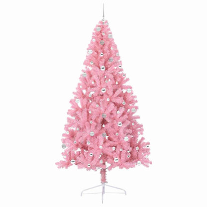 Künstlicher vorbeleuchteter Weihnachtsbaum Rosa 240 cm PVC