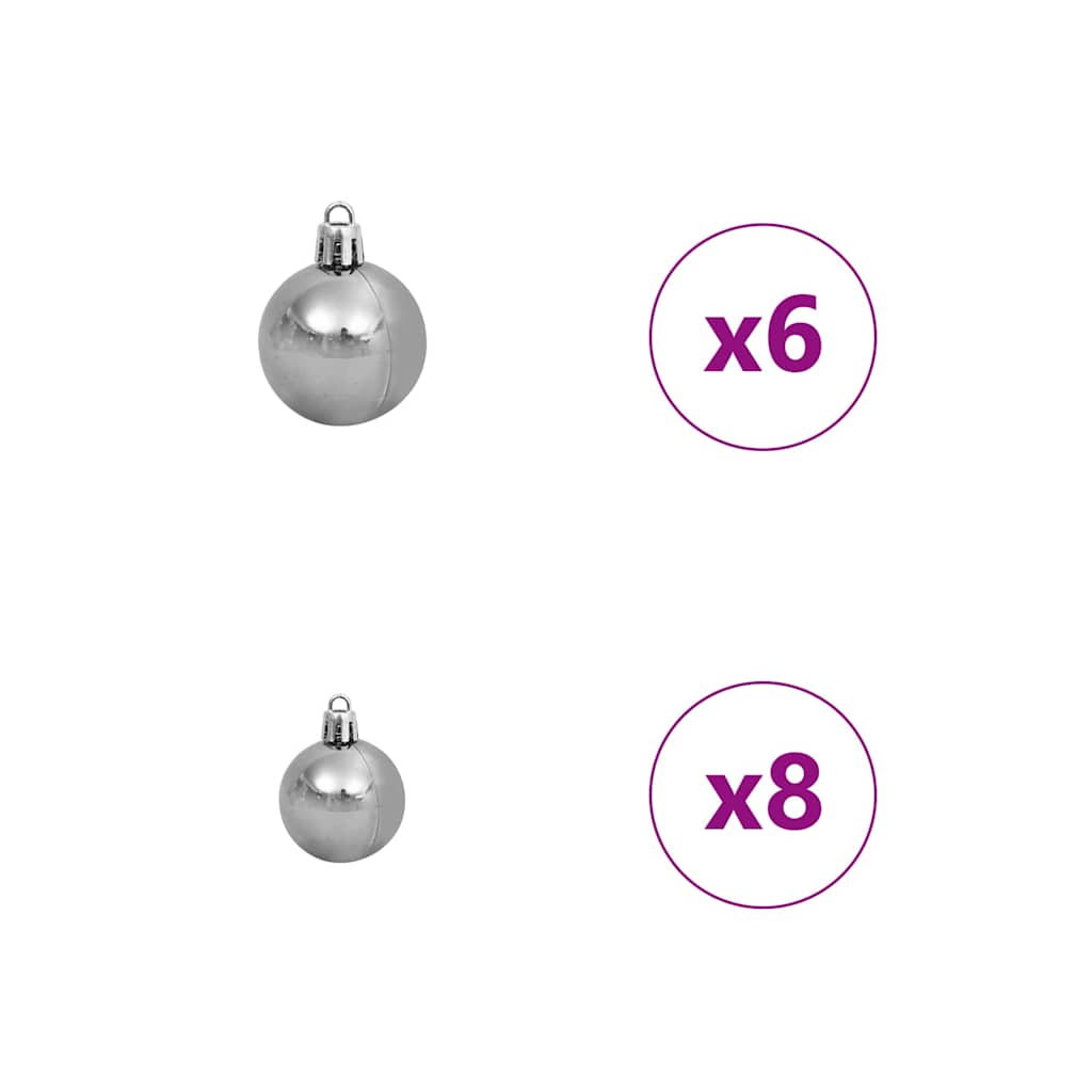 Künstlicher vorbeleuchteter Weihnachtsbaum Schwarz 120 cm PVC
