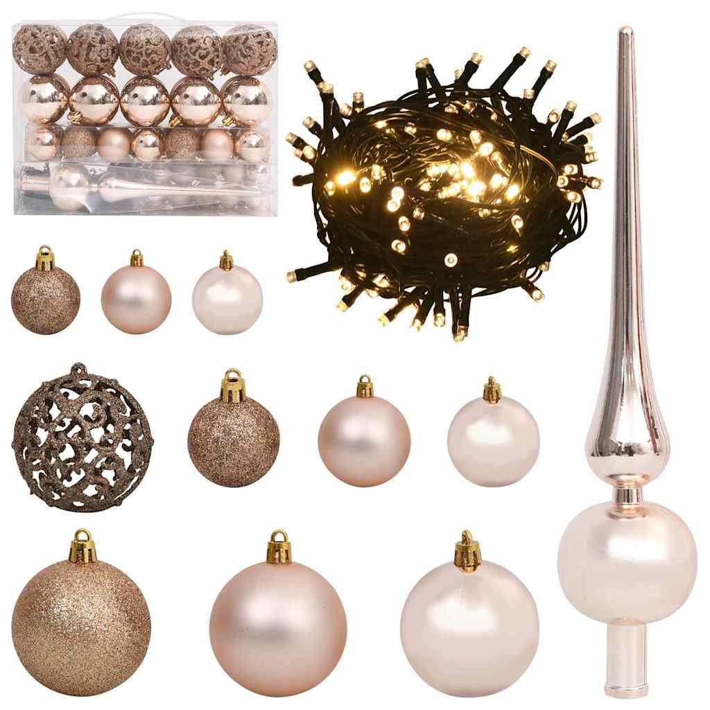 Künstlicher vorbeleuchteter Weihnachtsbaum Schwarz 150 cm PVC