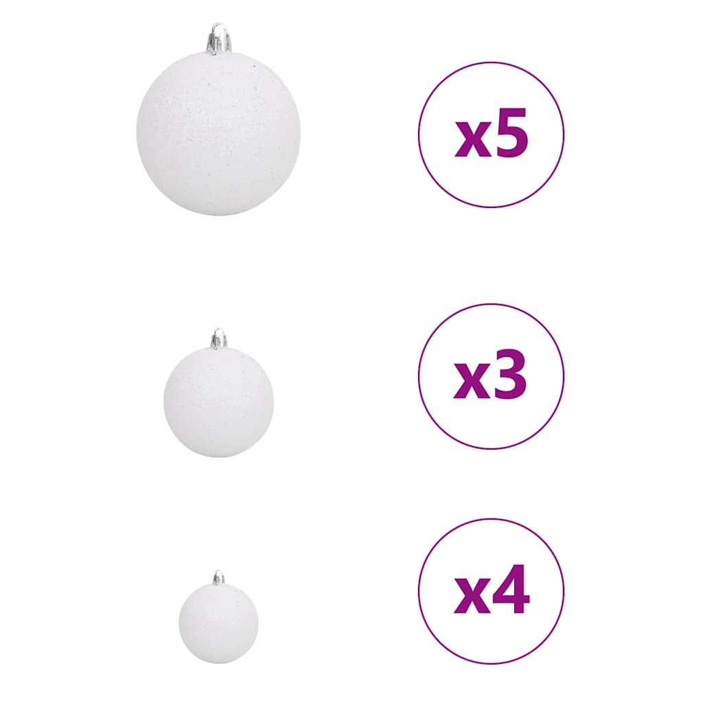 Künstlicher vorbeleuchteter Weihnachtsbaum Schwarz 150 cm PVC