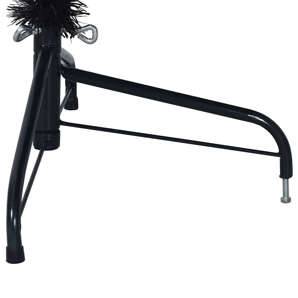 Künstlicher vorbeleuchteter Weihnachtsbaum Schwarz 180 cm PVC