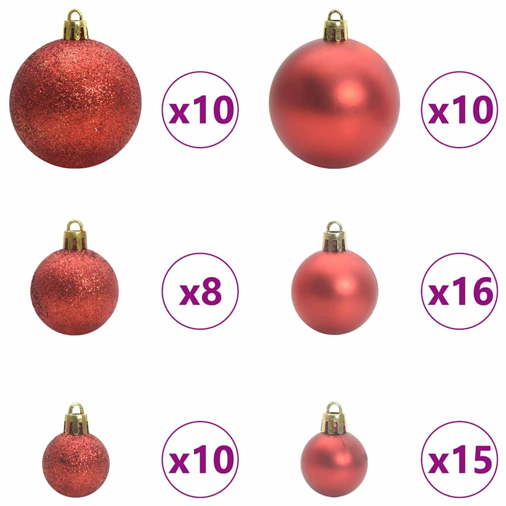 Künstlicher vorbeleuchteter Weihnachtsbaum Schwarz 210 cm PVC