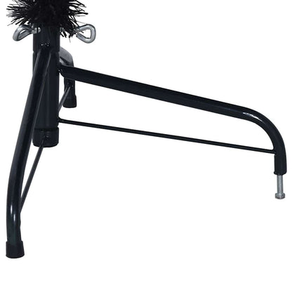 Künstlicher vorbeleuchteter Weihnachtsbaum Schwarz 210 cm PVC