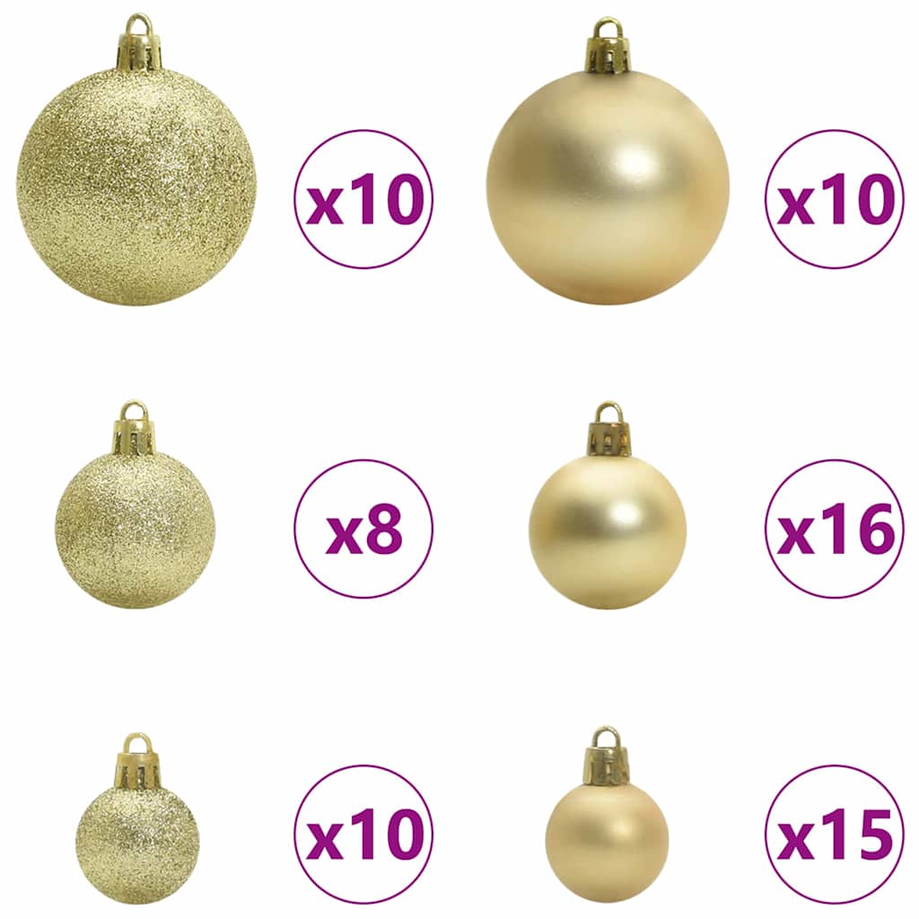 Künstlicher vorbeleuchteter Weihnachtsbaum Schwarz 210 cm PVC