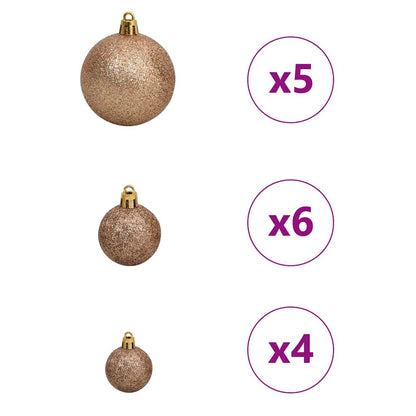 Künstlicher vorbeleuchteter Weihnachtsbaum Silber 120 cm PET