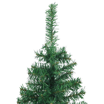 Eckiger künstlicher Weihnachtsbaum Grün 150 cm PVC und Metall