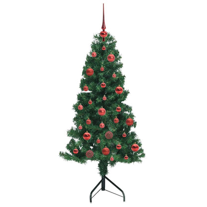 Eckiger künstlicher Weihnachtsbaum Grün 150 cm PVC und Metall
