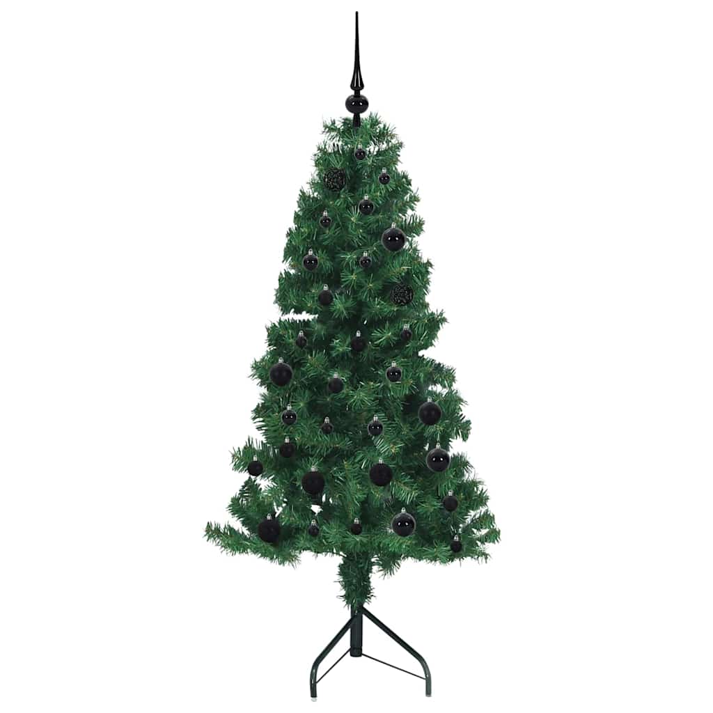 Eckiger künstlicher Weihnachtsbaum Grün 150 cm PVC und Metall