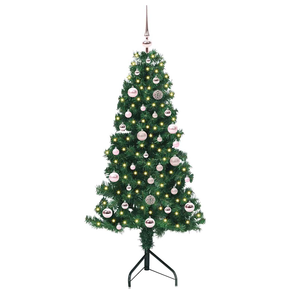 Eckiger künstlicher Weihnachtsbaum Grün 150 cm PVC und Metall