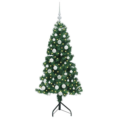 Eckiger künstlicher Weihnachtsbaum Grün 150 cm PVC und Metall