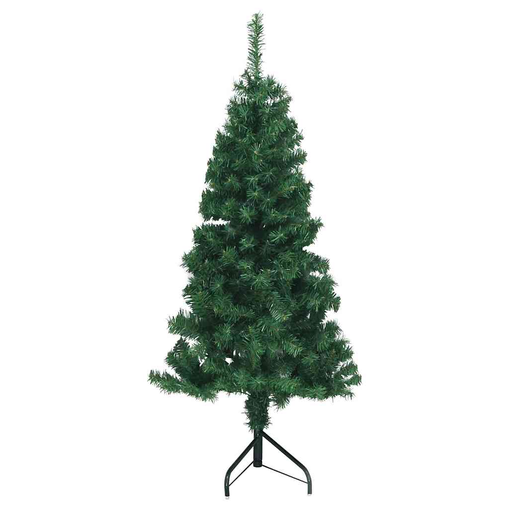 Eckiger künstlicher Weihnachtsbaum Grün 150 cm PVC und Metall