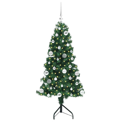 Eckiger künstlicher Weihnachtsbaum Grün 150 cm PVC und Metall