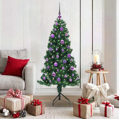 Eckiger künstlicher Weihnachtsbaum Grün 150 cm PVC und Metall
