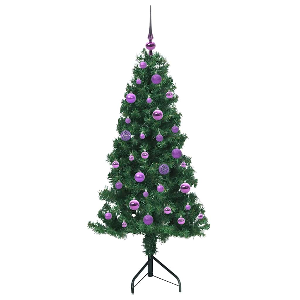 Eckiger künstlicher Weihnachtsbaum Grün 150 cm PVC und Metall