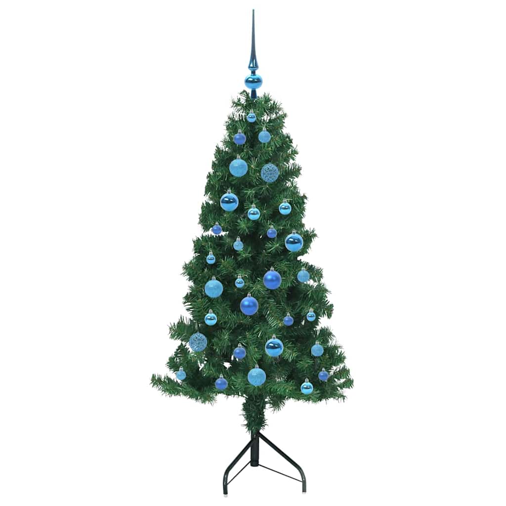 Eckiger künstlicher Weihnachtsbaum Grün 150 cm PVC und Metall