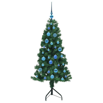 Eckiger künstlicher Weihnachtsbaum Grün 150 cm PVC und Metall