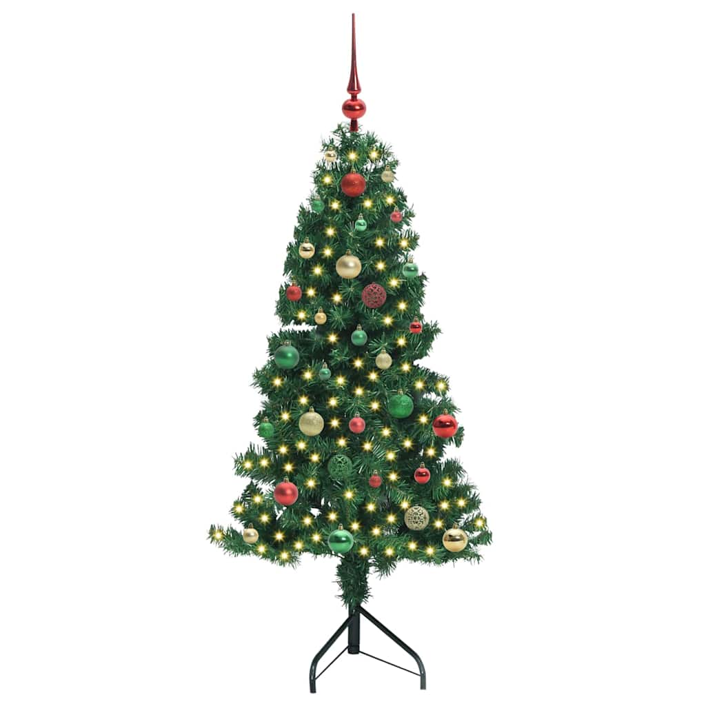 Eckiger künstlicher Weihnachtsbaum Grün 150 cm PVC und Metall