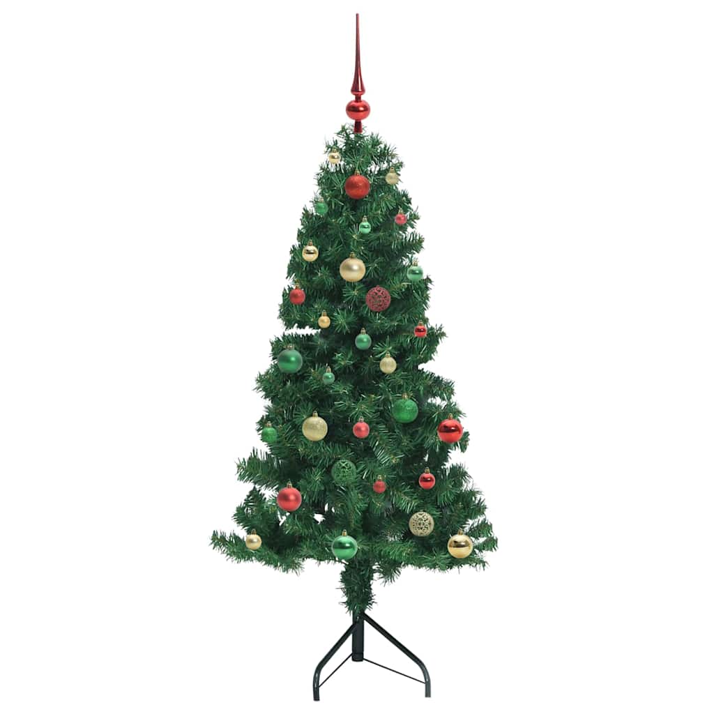 Eckiger künstlicher Weihnachtsbaum Grün 150 cm PVC und Metall