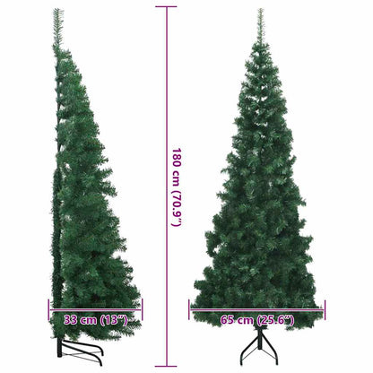 Eckiger künstlicher Weihnachtsbaum Grün 180 cm PVC und Metall