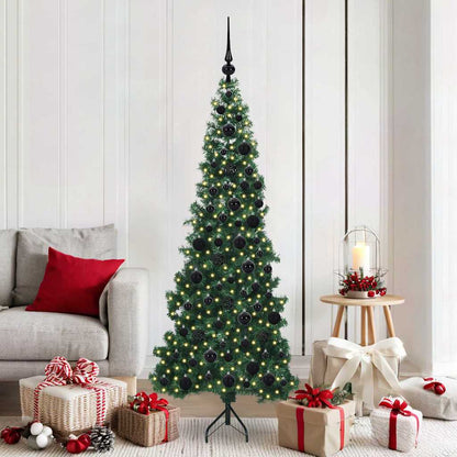 Eckiger künstlicher Weihnachtsbaum Grün 180 cm PVC und Metall