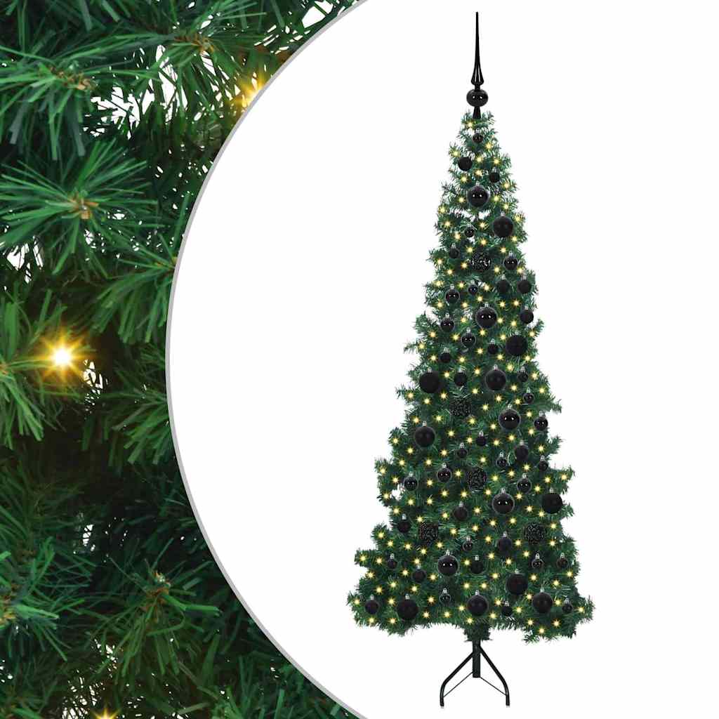 Eckiger künstlicher Weihnachtsbaum Grün 180 cm PVC und Metall