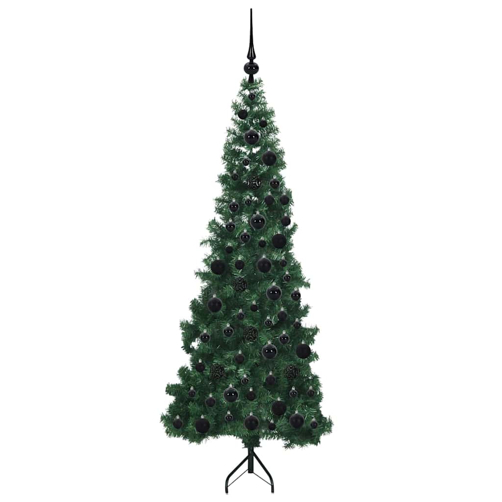 Eckiger künstlicher Weihnachtsbaum Grün 180 cm PVC und Metall