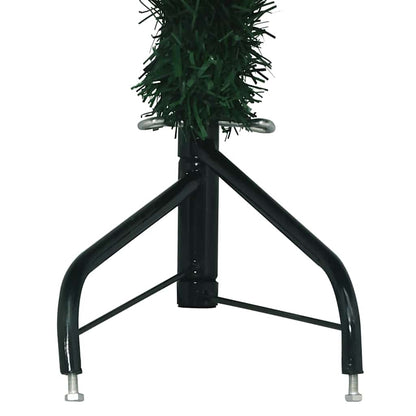 Eckiger künstlicher Weihnachtsbaum Grün 180 cm PVC und Metall