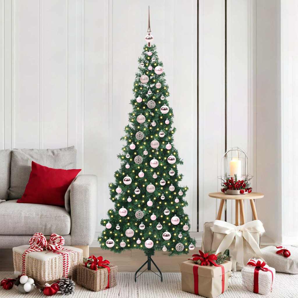 Eckiger künstlicher Weihnachtsbaum Grün 180 cm PVC und Metall