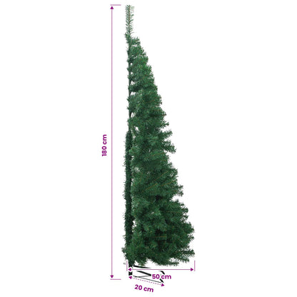Eckiger künstlicher Weihnachtsbaum Grün 180 cm PVC und Metall