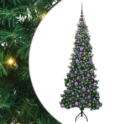Eckiger künstlicher Weihnachtsbaum Grün 180 cm PVC und Metall