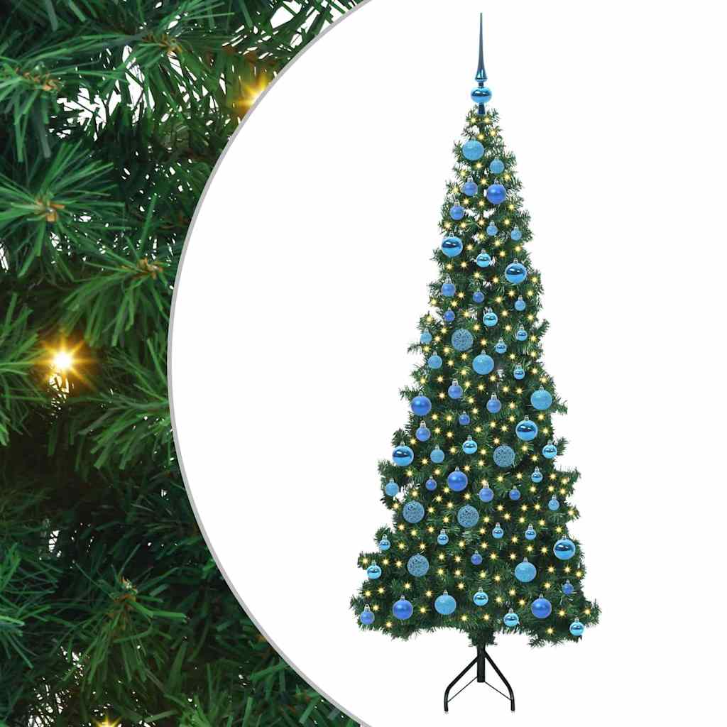 Eckiger künstlicher Weihnachtsbaum Grün 180 cm PVC und Metall