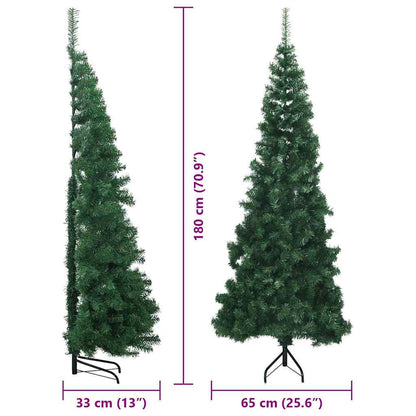 Eckiger künstlicher Weihnachtsbaum Grün 180 cm PVC und Metall