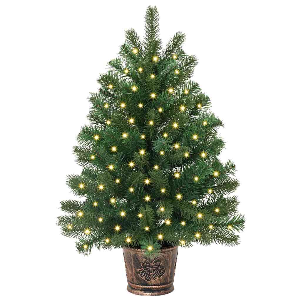 Künstlicher Weihnachtsbaum mit 150 LEDs Grün 75 cm PE und PVC