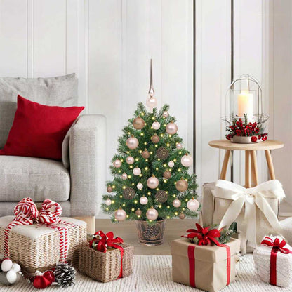 Künstlicher Weihnachtsbaum mit 150 LEDs Grün 75 cm PE und PVC