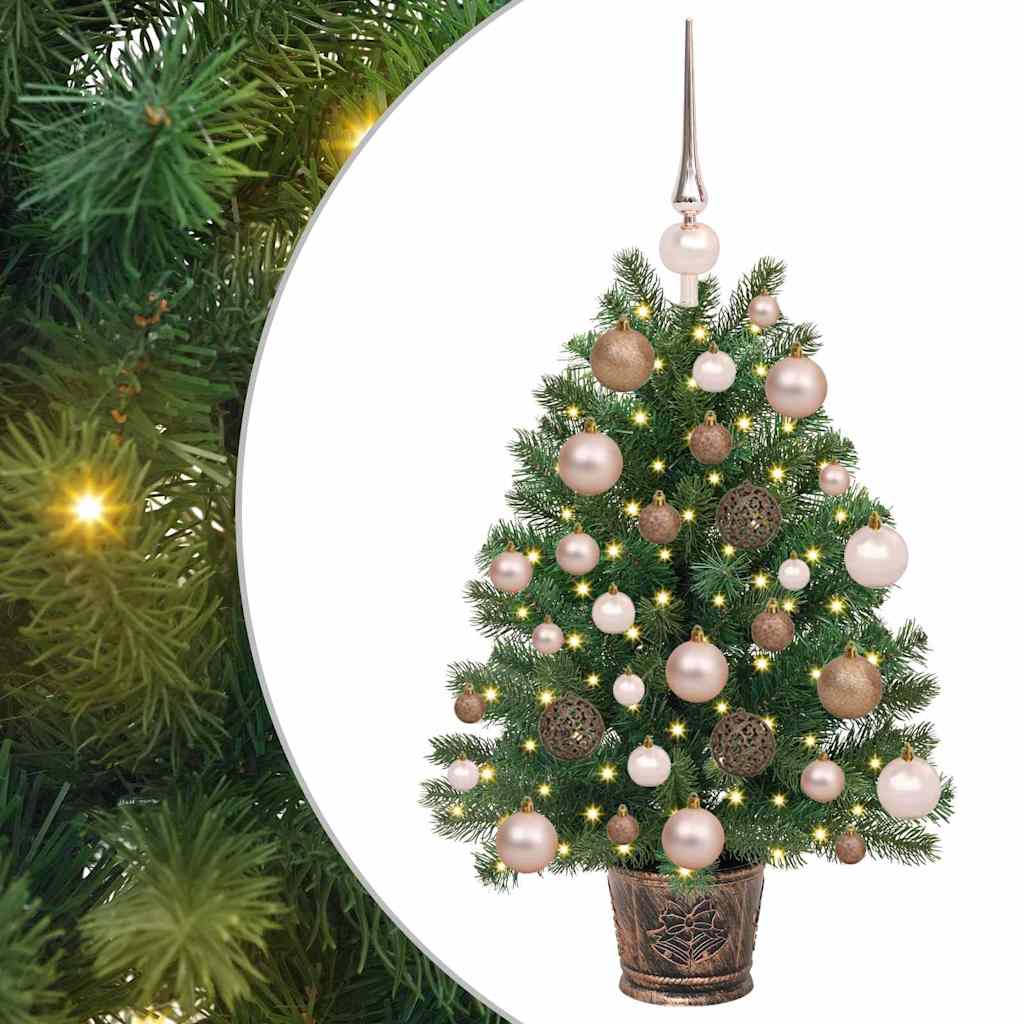 Künstlicher Weihnachtsbaum mit 150 LEDs Grün 75 cm PE und PVC