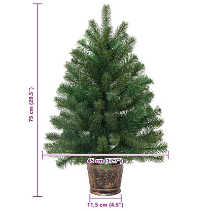 Künstlicher Weihnachtsbaum mit 150 LEDs Grün 75 cm PE und PVC